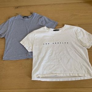 White Los Angles and Blue striped T-Shirt